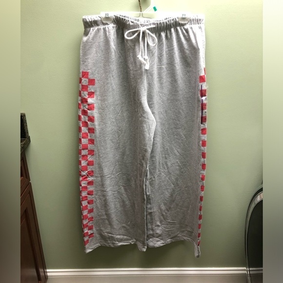 Grayson Threads Pants - Gray Sweatpants with Checkered Design